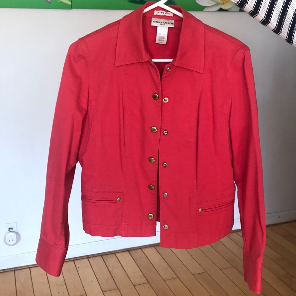 Jones New York sport petite red jacket